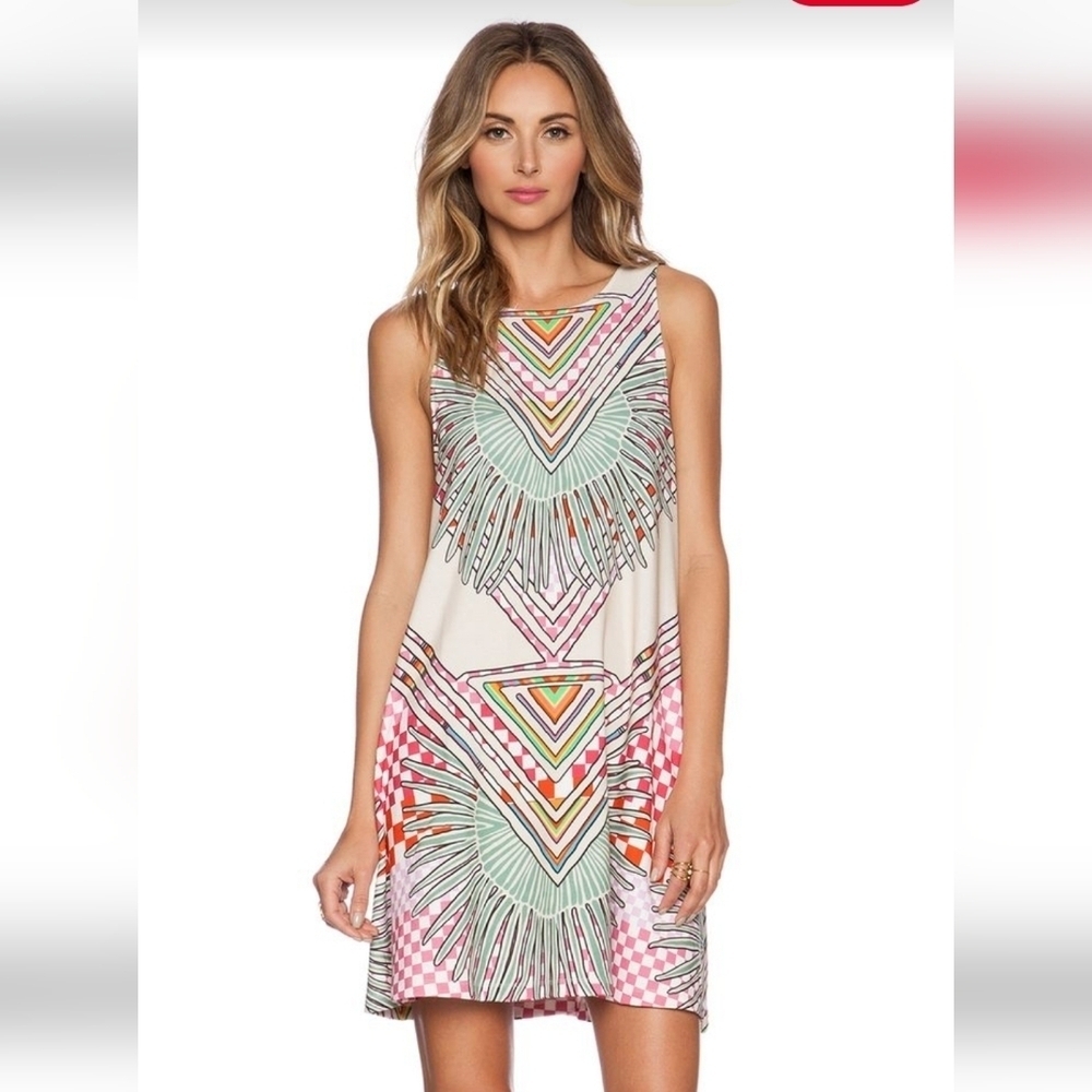 Mara Hoffman Shift Dress In Rainbow Palm Stone, VGUC, Size S